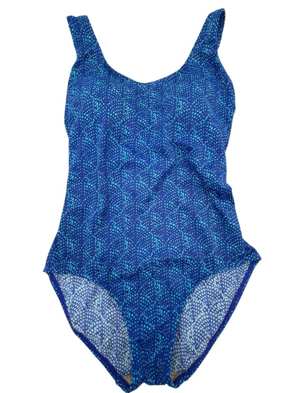 L.L. Bean Blue Geometric Swimsuit